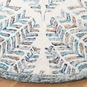 Safavieh Capri 208 Hand Tufted Floral Rug Ivory / Blue CPR208A-8SQ