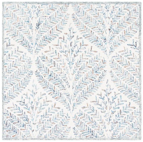 Safavieh Capri 208 Hand Tufted Floral Rug Ivory / Blue CPR208A-8SQ