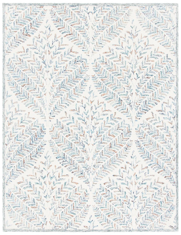 Safavieh Capri 208 Hand Tufted Floral Rug Ivory / Blue CPR208A-8SQ