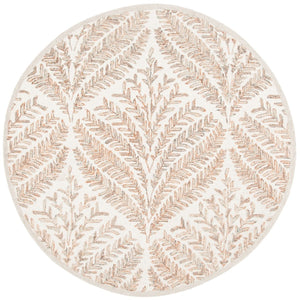 Safavieh Capri 208 Hand Tufted Floral Rug Ivory / Brown CPR208T-8SQ