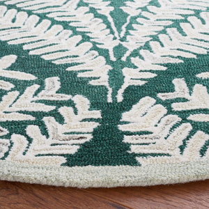 Safavieh Capri 208 Hand Tufted Floral Rug Dark Green / Ivory CPR208Y-7SQ