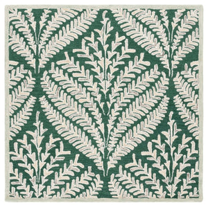 Safavieh Capri 208 Hand Tufted Floral Rug Dark Green / Ivory CPR208Y-7SQ
