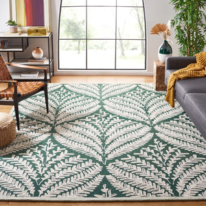 Safavieh Capri 208 Hand Tufted Floral Rug Dark Green / Ivory CPR208Y-7SQ