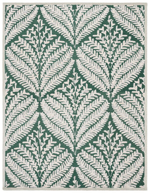 Safavieh Capri 208 Hand Tufted Floral Rug Dark Green / Ivory CPR208Y-7SQ