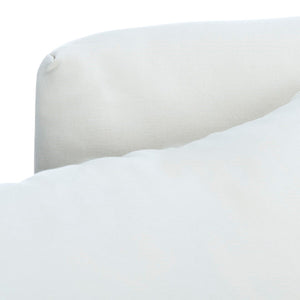 Safavieh Montford Teak 2-Seat Bench Casing White Linen Fabric CPT1003D-CASING