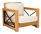 Curacao Outdoor Club Chair in Natural and White