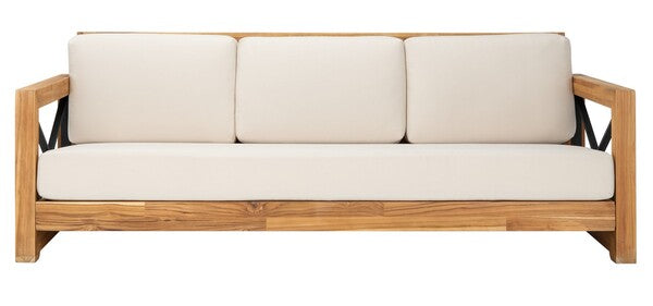 Curacao Teak Wood Outdoor 3-Seat Sofa - Stylish, Durable, and Perfect for Your Patio or Deck!
