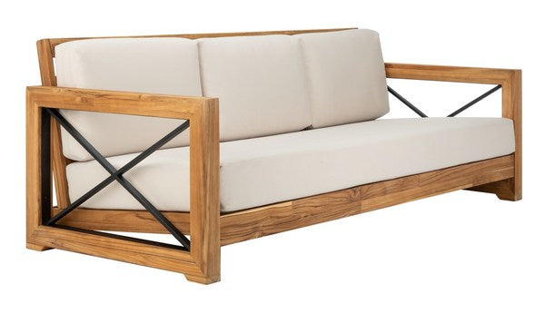 Curacao Teak Wood Outdoor 3-Seat Sofa - Stylish, Durable, and Perfect for Your Patio or Deck!