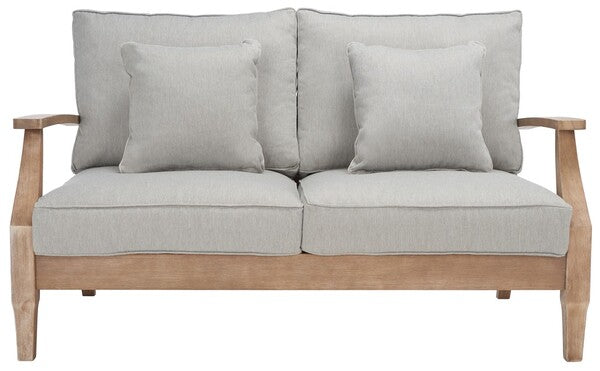 Martinique Patio Loveseat - Elegant Eucalyptus Frame with Plush Cushions for Ultimate Outdoor Comfort