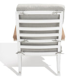 Safavieh Brutus Rocking Chair XII23 White / Light Grey / Natural Metal / Wood / Fabric / Foam CPT1035A