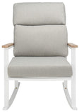 Safavieh Brutus Rocking Chair XII23 White / Light Grey / Natural Metal / Wood / Fabric / Foam CPT1035A