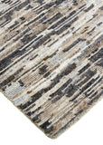 Feizy Rugs Conroe Wool/Viscose Hand Knotted Casual Rug Gray/Blue/Silver 2'-6" x 8'
