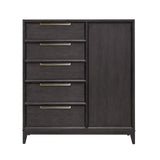 Quincy 5-Drawer Door Chest Black with Molasses Finish P375125 Pulaski Furniture