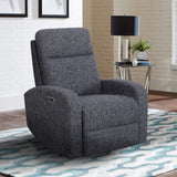 Parker House Parker Living Thriller - Natural Beauty Denim Power Swivel Glider Recliner Natural Beauty Denim 100% Polyester (S) MTHR#812GSP-NBD