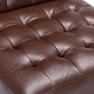 English Elm Accent Chair Waffle Tufted Upholstery Rubberwood Legs Contemporary Living Room Seat 70753.00