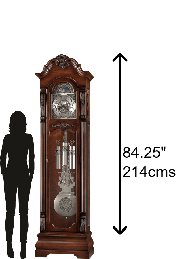 Hekman Furniture 611102 Neilson Grandfather Clock: Antique Elegance With Melodic Chimes & Heirloom Quality Finish Rustic Cherry Neilson Grandfather Clock 611102