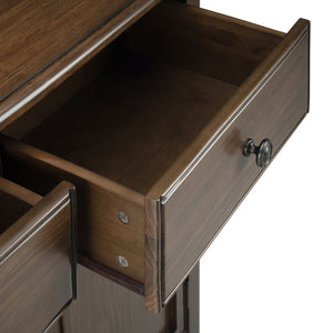 English Elm Connaught Solid Wood Entryway Storage Cabinet - Rustic Brown Charm For Stylish Home Organization B136P158529