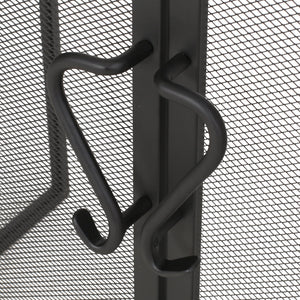 English Elm Christopher Knight Home® - FOLDING Iron Fireplace Screen with Doors & 4-Piece Tool Set, Matte Black Camelback Frame, 50.5" wide 67301.00