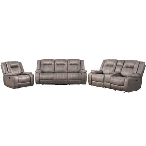 Parker House Parker Living Blake - Desert Taupe Manual Reclining Sofa Loveseat and Recliner Desert Taupe 100% Polyester (W) MBLA-321-DTAU