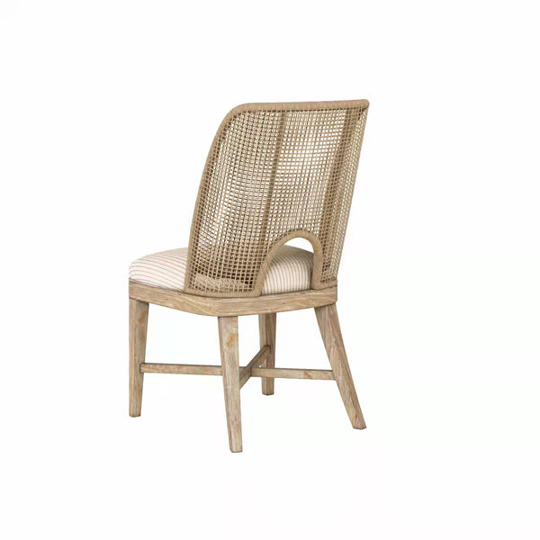 A.R.T. Furniture Set Of 2 - Frame Woven Sling Chair: Elegant Chestnut Finish, Tailored Seat, Natural Cane Back For Cozy Spaces - Set Of 2 Light Brown Ash & Poplar Solid,Plank,Effect Flakey & Quarter,Sawn Oak Veneer,Cane,Foam,Fabric 278200-2335