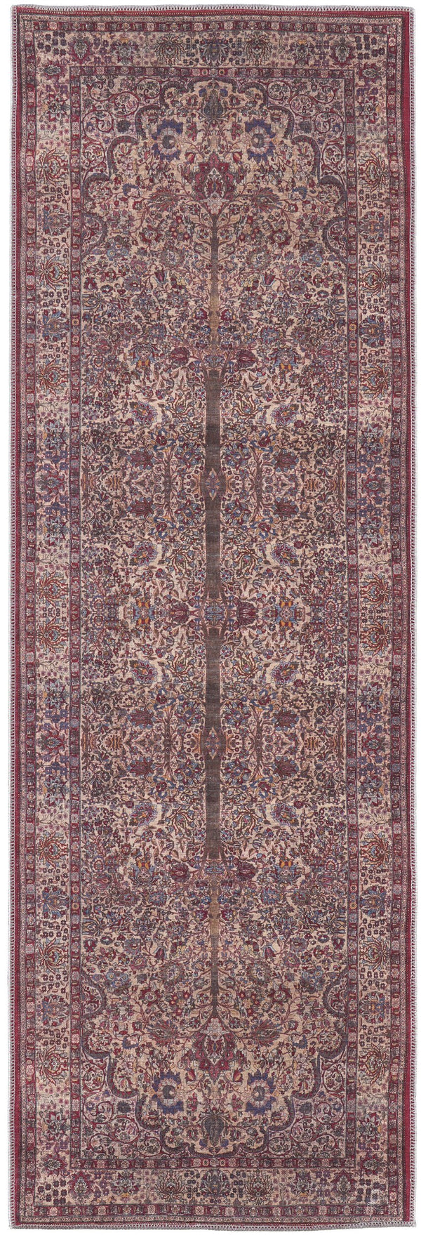 Feizy Rugs Rawlins Vintage-inspired Machine Made Polyester Oriental Rug With Intricate Patterns For Every Space Red,Tan,Pink Polyester Rln39hlfbgeivyi7a