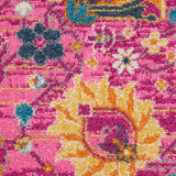 Nourison Passion PSN01 Machine Made Power-loomed Borderless Design Indoor Only Bohemian Transitional Rug Fuchsia, Pink 100% Polypropylene 99446013446