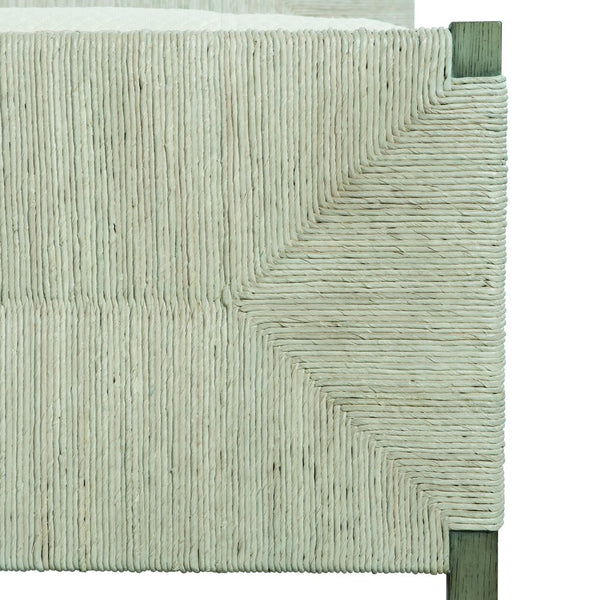 Bernhardt Bernhardt Alannis Woven Abaca Panel Bed With Oak Frame, Rustic Grey Finish, Transitional Texture K1408
