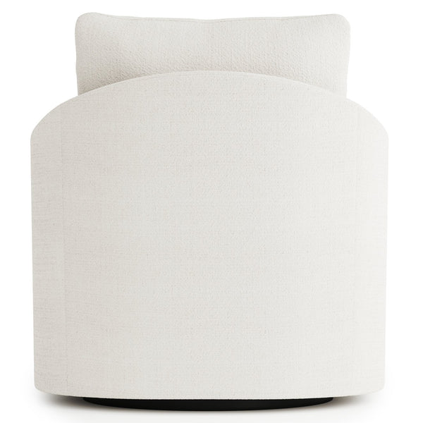 Bernhardt Bernhardt Astoria Swivel Chair In White Fabric — Plush Spring-Down Cushion, Refined Curves, Effortless Rotation N9022SA