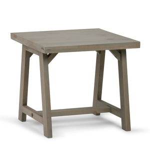 English Elm Sawhorse End Table - Handcrafted Distressed Grey Accent Table For Rustic-Industrial Interiors B136P158216-GIGA