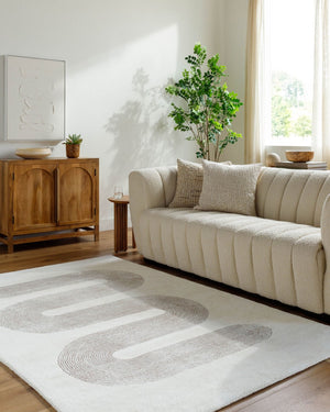 Livabliss Carolena Hand-tufted Wool Accent Rug Soft Entryway Bedside or Bathroom Floor Piece Ivory, Taupe 8' x 10' CRA2300-810