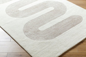 Livabliss Carolena Hand-tufted Wool Accent Rug Soft Entryway Bedside or Bathroom Floor Piece Ivory, Taupe 8' x 10' CRA2300-810