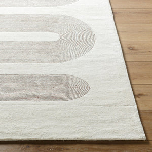 Livabliss Carolena Hand-tufted Wool Accent Rug Soft Entryway Bedside or Bathroom Floor Piece Ivory, Taupe 8' x 10' CRA2300-810