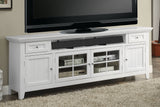 Parker House Tidewater 84 In. TV Console Vintage White Poplar Solids / Birch Veneers TID#84