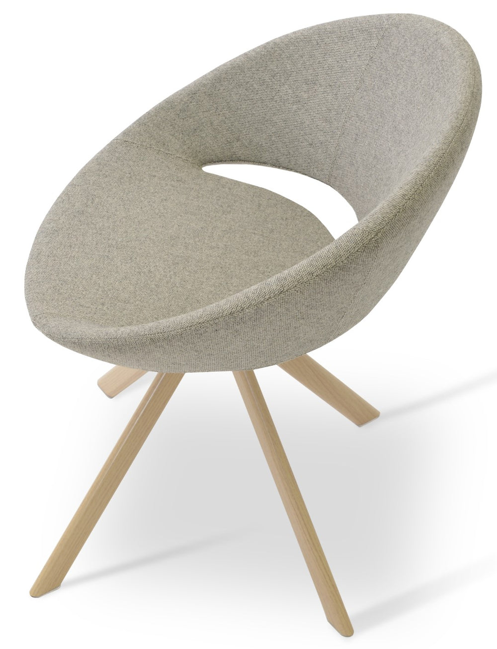 Soho Concept Crescent Sword Swivel Chair - Stylish Ergonomic Design In Camira Fabric With 10-year Guarantee! Black,Red  Soho-concept-dining-chair-02120