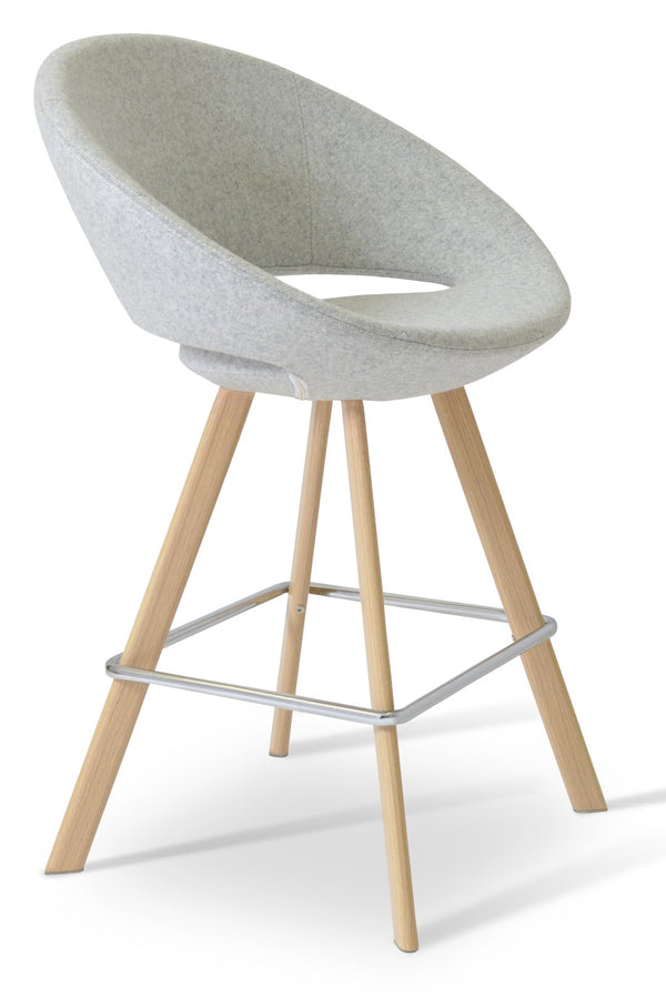 Soho Concept Crescent Sword Barstools: Stylish Swivel Seating In Camira Fabric, Natural Wood, 10-year Guarantee! Natural,Silver  Soho-concept-dining-chair-11295