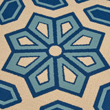 Christopher Knight Home® - Noble House - Elvina Indoor Geometric 8 X 11 Area Rug, Ivory and Blue