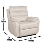 Steve Silver Duval Power/Power Recliner Ivory DU850C