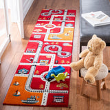 Safavieh Carousel Kids 192 CRK192 Power Loomed Kids Rug Red / Ivory CRK192Q-8