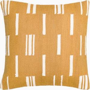 Surya Carlton Global Bohemian Accent Pillow - 18” X 18” Soft Cotton, Timeless Pattern, Easy Care Design Mustard Cotton,Cotton Crl004-2222