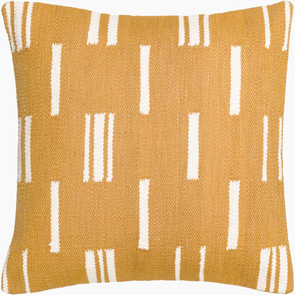Surya Carlton Global Bohemian Accent Pillow - 18” X 18” Soft Cotton, Timeless Pattern, Easy Care Design Mustard Cotton,Cotton Crl004-2222