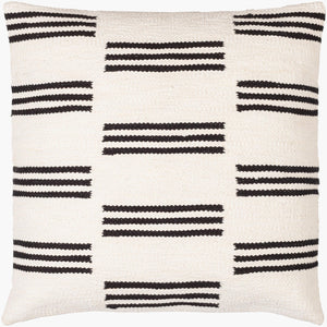 Surya Carlton Global Bohemian Accent Pillow - 18” X 18” Soft Cotton, Timeless Pattern, Easy Care Design Off,White Cotton,Cotton Crl005-2020d