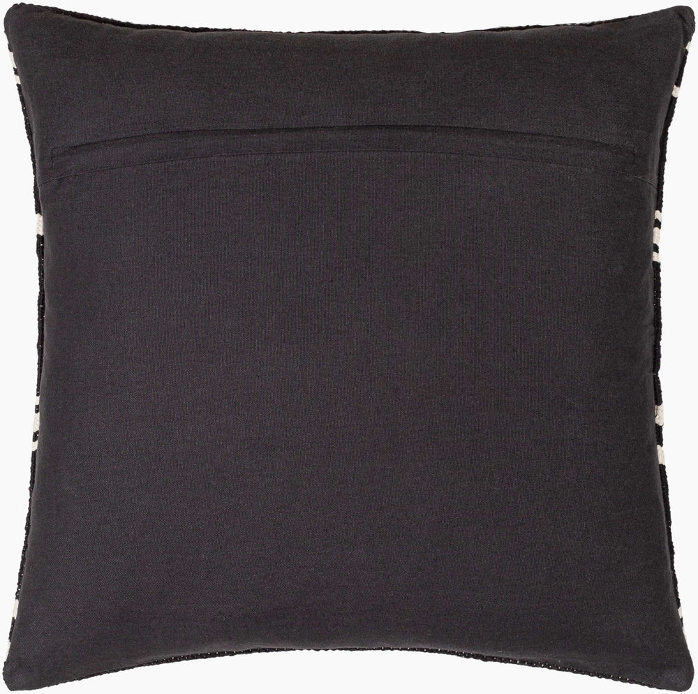 Surya Carlton Global Bohemian Accent Pillow - 18” X 18” Soft Cotton, Timeless Pattern, Easy Care Design Black Cotton,Cotton Crl006-1818d