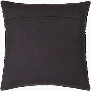 Surya Carlton Global Bohemian Accent Pillow - 18” X 18” Soft Cotton, Timeless Pattern, Easy Care Design Black Cotton,Cotton Crl006-1818d