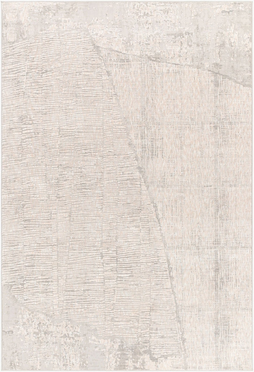 Livabliss Carmel Mid-century Polyester Area Rug for Large Living Rooms with Graphic Pattern Light Gray, Whi 12' x 15' CRL2301-1215