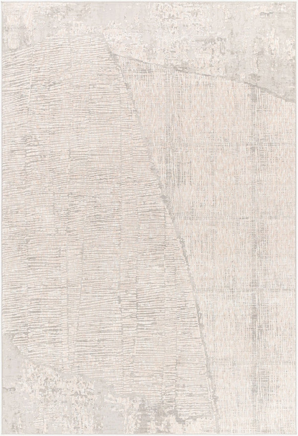 Livabliss Carmel Mid-century Polyester Area Rug for Large Living Rooms with Graphic Pattern Light Gray, Whi 12' x 15' CRL2301-1215