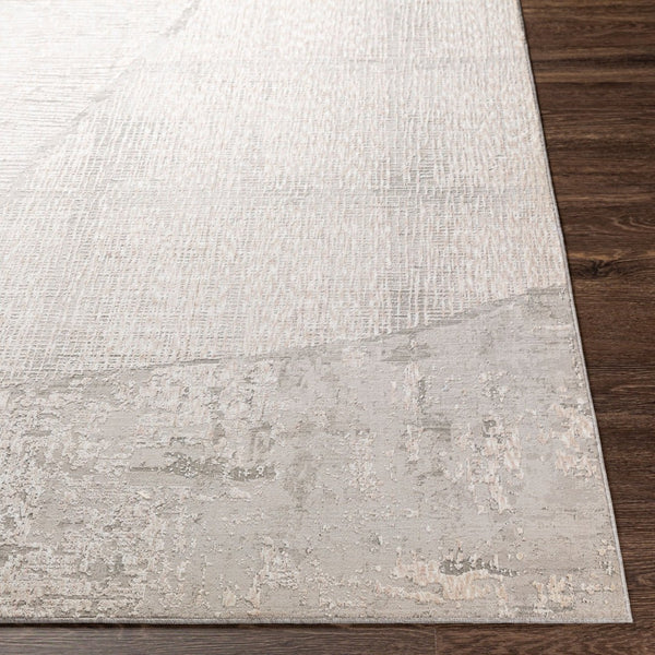 Livabliss Carmel Mid-century Polyester Area Rug for Large Living Rooms with Graphic Pattern Light Gray, Whi 12' x 15' CRL2301-1215