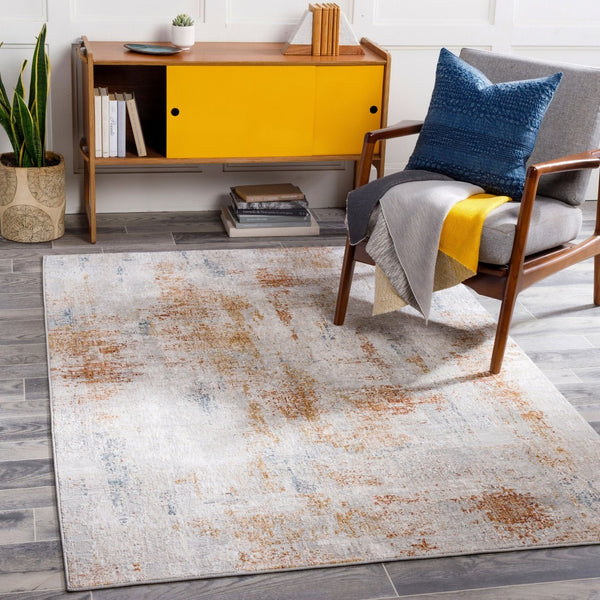 Livabliss Carmel Geometric Mid-century Modern Area Rug Polyester Woven for Living Room White, Gray 10' x 13'11" CRL2302-1014