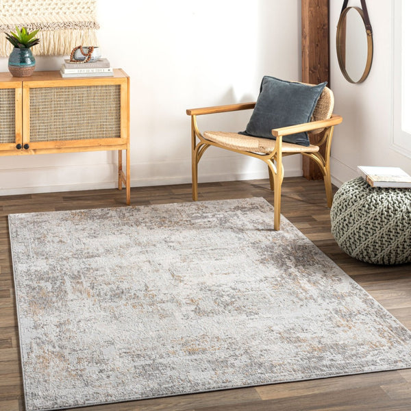 Livabliss Carmel Mid-century Modern Polyester Area Rug Soft Geometric Pattern for Living Rooms Light Gray, Dar 7'10" x 10' CRL2304-71010
