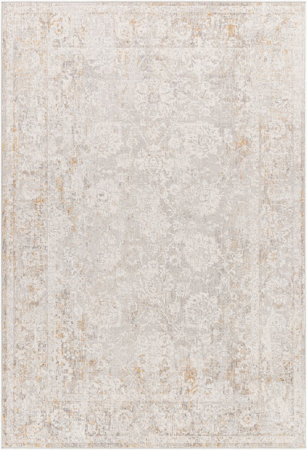 Livabliss Carmel Traditional Polyester Area Rug with Lustrous Sheen for Living and Dining Rooms Light Gray, Whi 10' x 13'11" CRL2305-1014