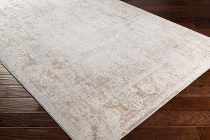 Livabliss Carmel Traditional Polyester Area Rug with Lustrous Sheen for Living and Dining Rooms Light Gray, Whi 10' x 13'11" CRL2305-1014